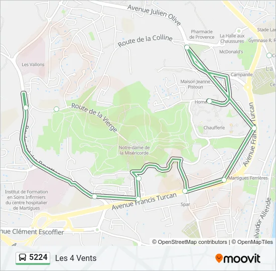 5224 Bus Line Map