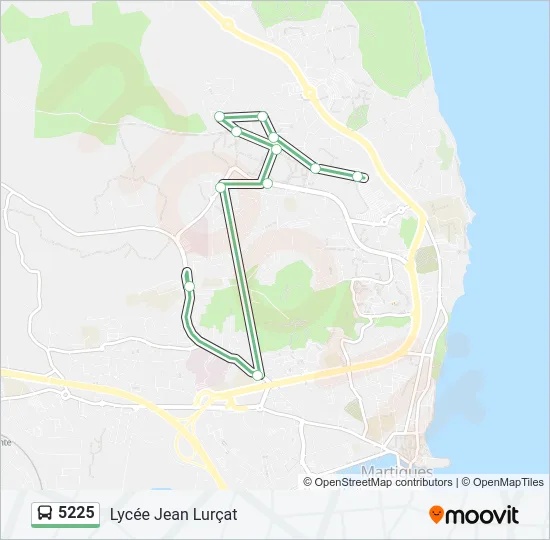 5225 Bus Line Map