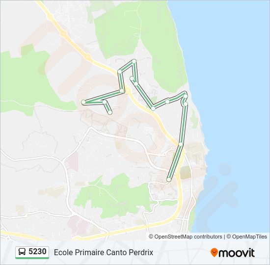 Plan de la ligne 5230 de bus