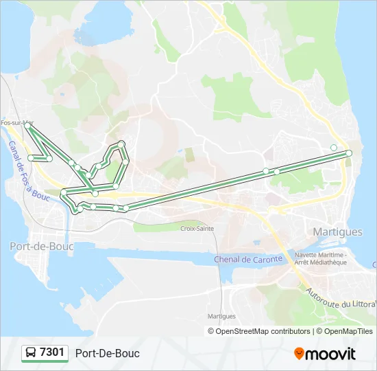 7301 Bus Line Map