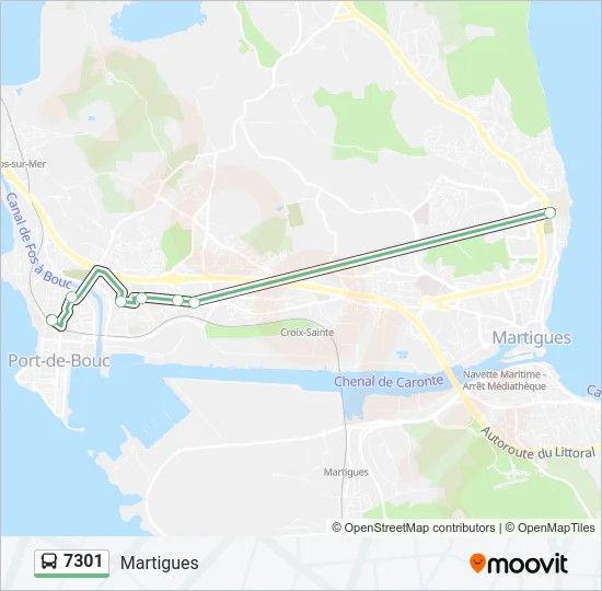 7301 Bus Line Map