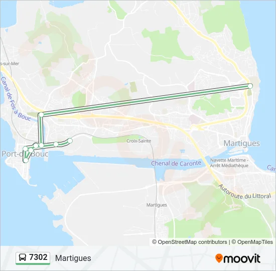 7302 Bus Line Map