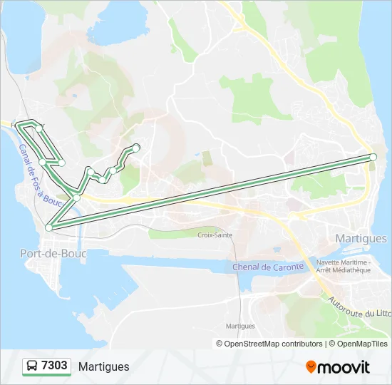 7303 Bus Line Map