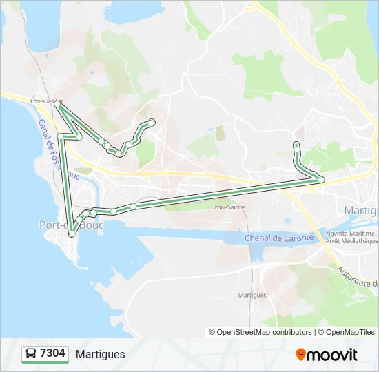 7304 Bus Line Map
