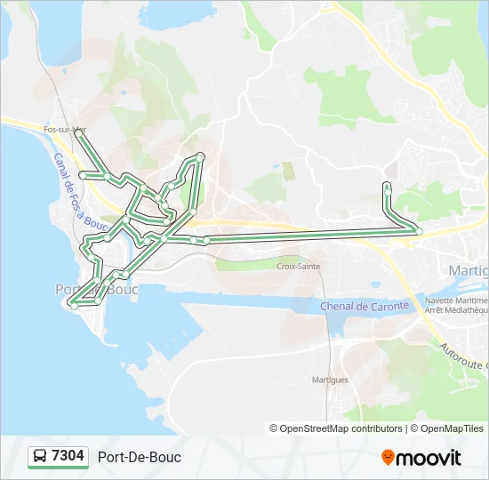 7304 Bus Line Map