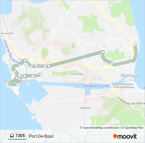 7305 Bus Line Map