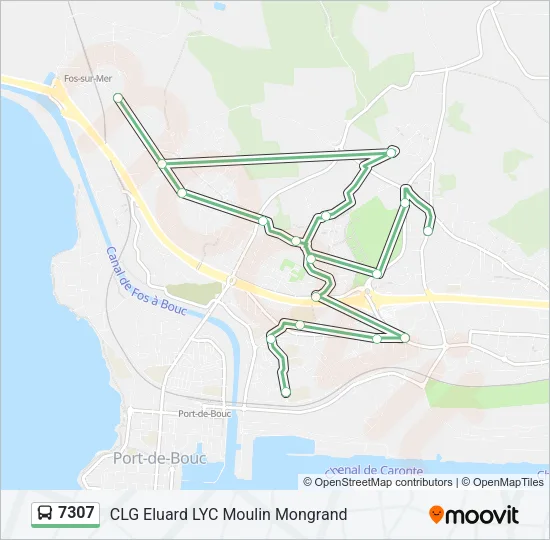 7307 Bus Line Map