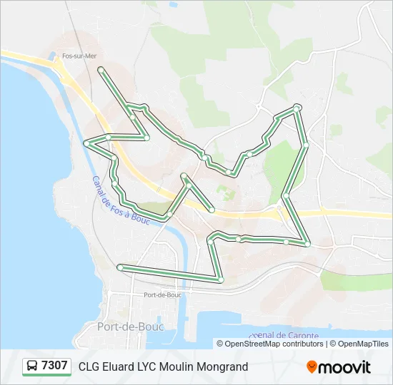 7307 Bus Line Map