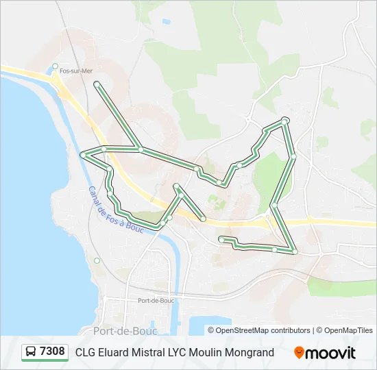7308 Bus Line Map
