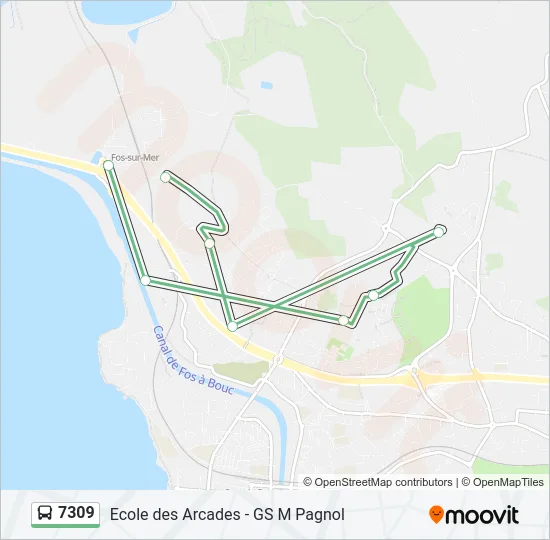 7309 Bus Line Map