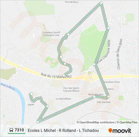 7310 Bus Line Map