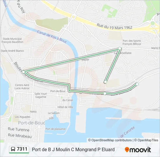 7311 Bus Line Map