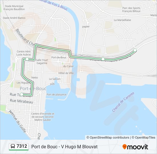 Plan de la ligne 7312 de bus