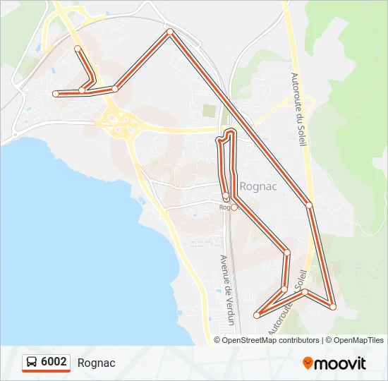 6002 Bus Line Map