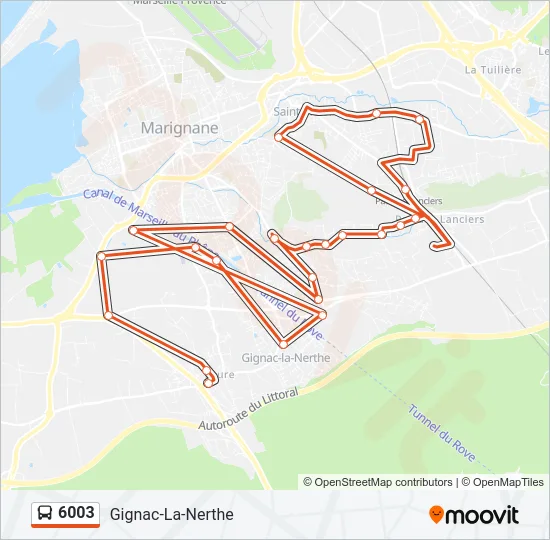 6003 Bus Line Map