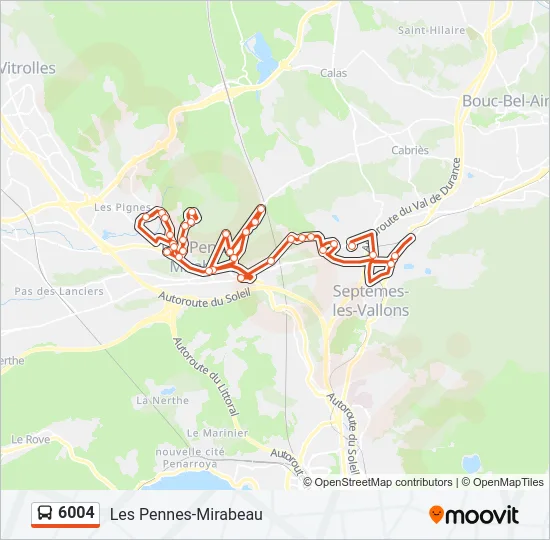 6004 Bus Line Map
