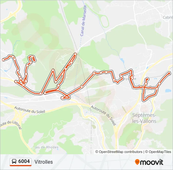 6004 Bus Line Map