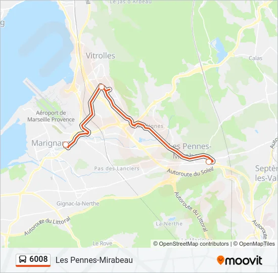 6008 Bus Line Map