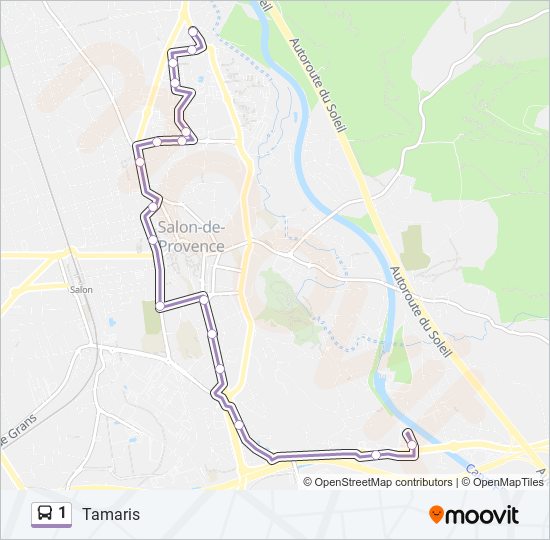 1 bus Line Map