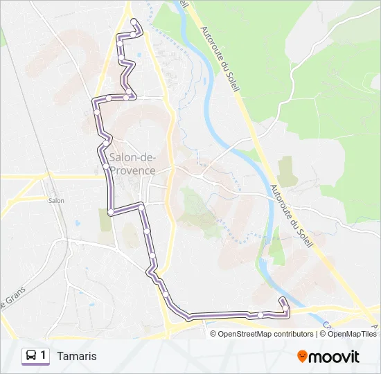 1 Bus Line Map