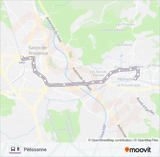 8 Bus Line Map