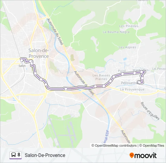 8 Bus Line Map