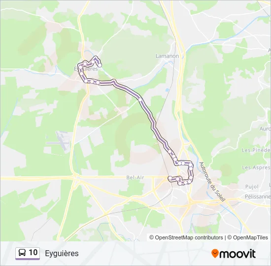10 Bus Line Map