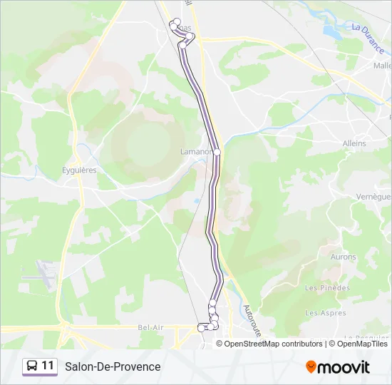 11 Bus Line Map