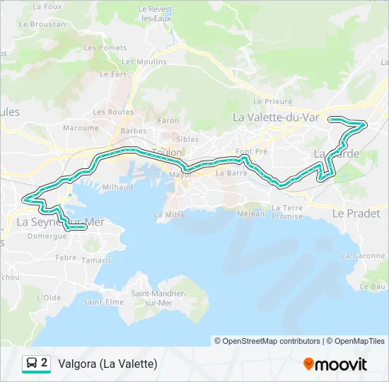 2 Bus Line Map