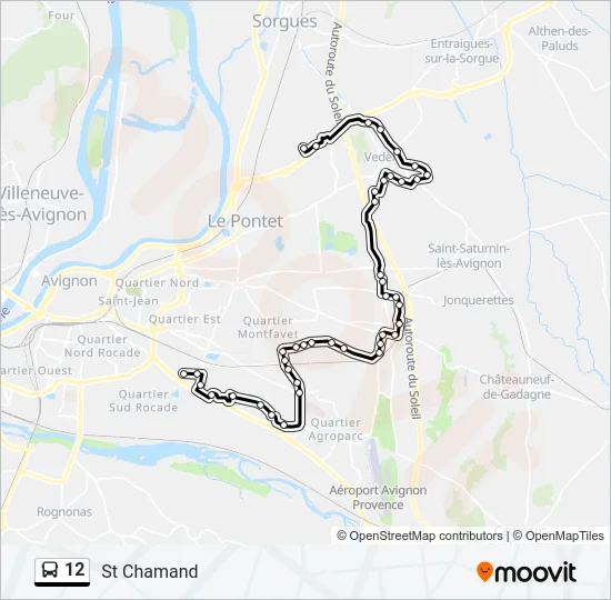12 Bus Line Map