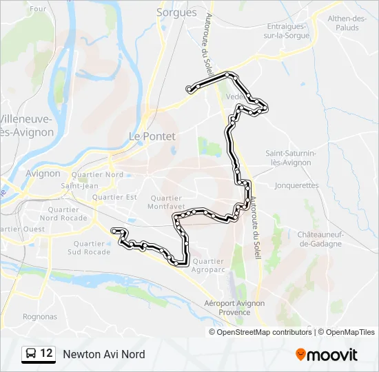 12 Bus Line Map