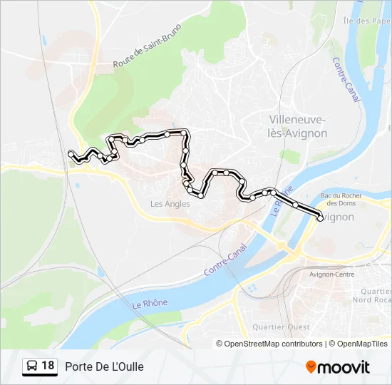 18 Bus Line Map