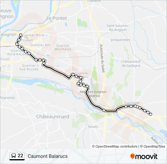 22 Bus Line Map