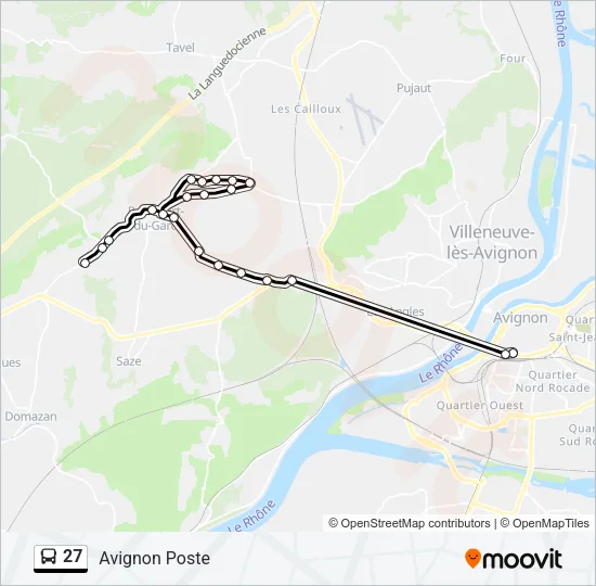 27 Bus Line Map