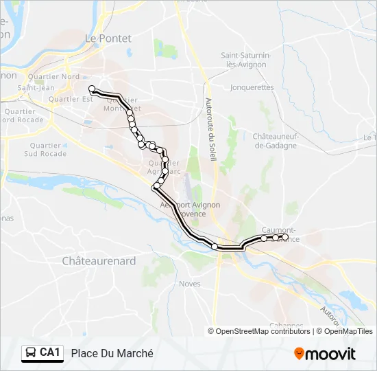 CA1 Bus Line Map
