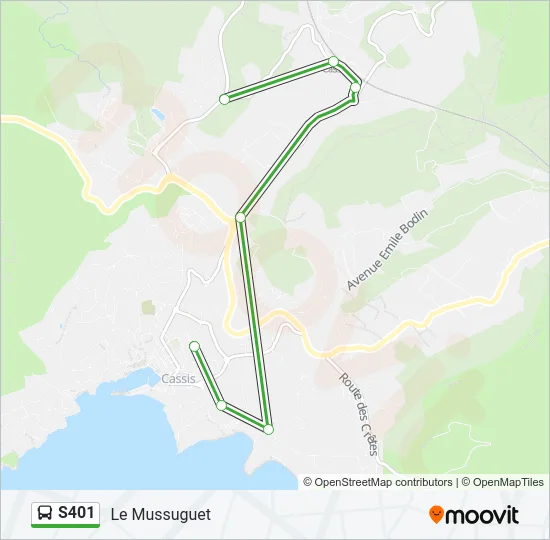 S401 Bus Line Map