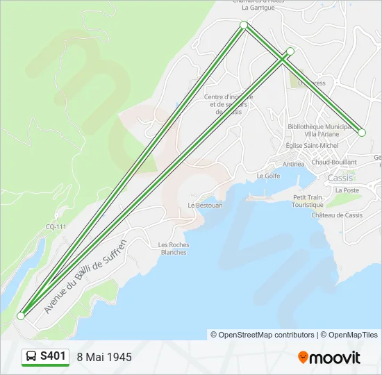 S401 Bus Line Map