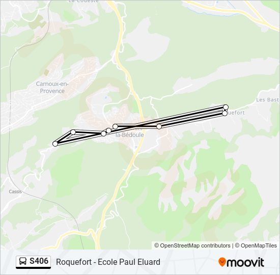 S406 bus Line Map