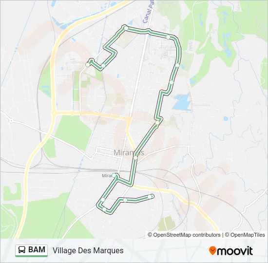 BAM Bus Line Map