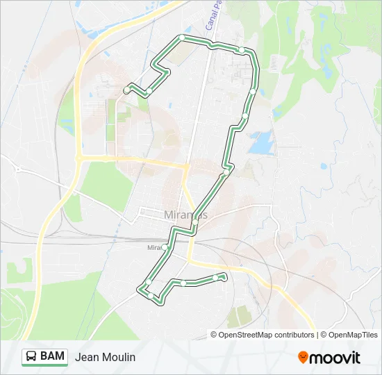 BAM Bus Line Map