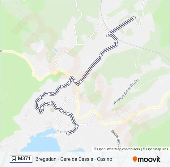 M371 Bus Line Map