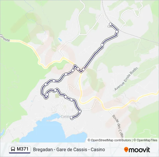 M371 Bus Line Map