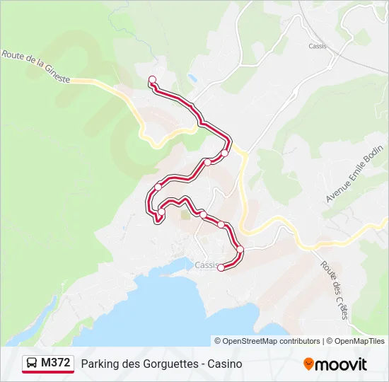 M372 Bus Line Map