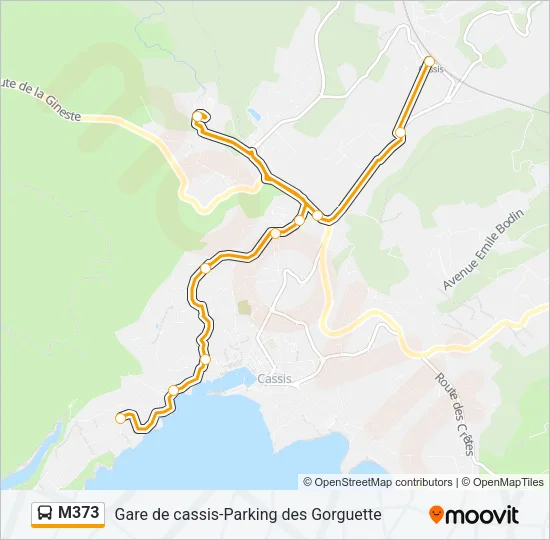 M373 Bus Line Map