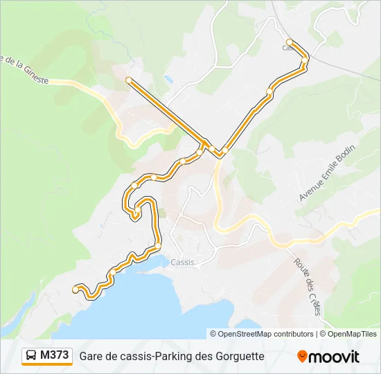 M373 Bus Line Map