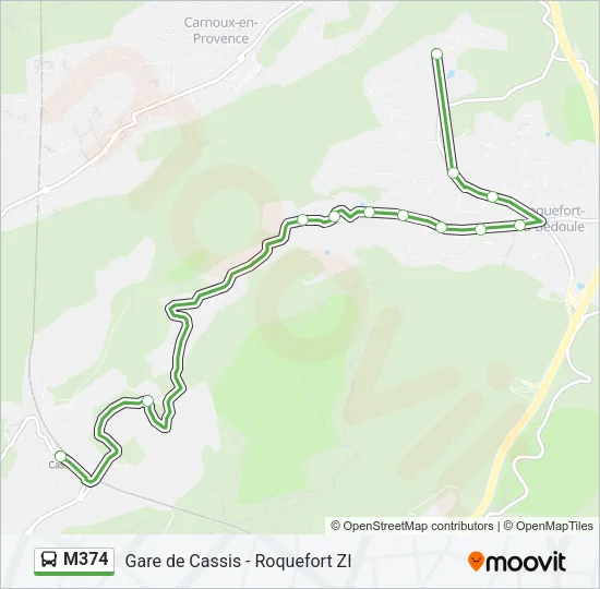 M374 Bus Line Map