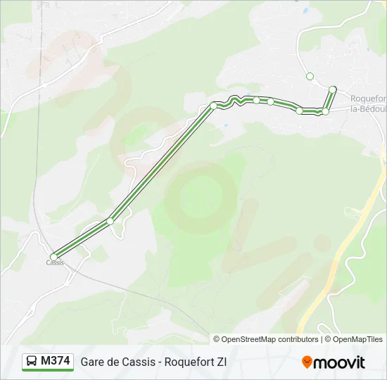 M374 Bus Line Map