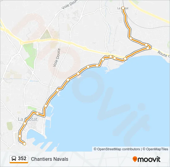 352 Bus Line Map