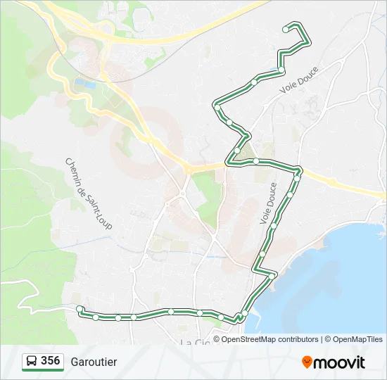 356 Bus Line Map