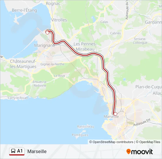 A1 Bus Line Map